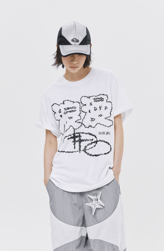 SHINING SLOGAN OVERSIZED STANDARD TEE SHIRT